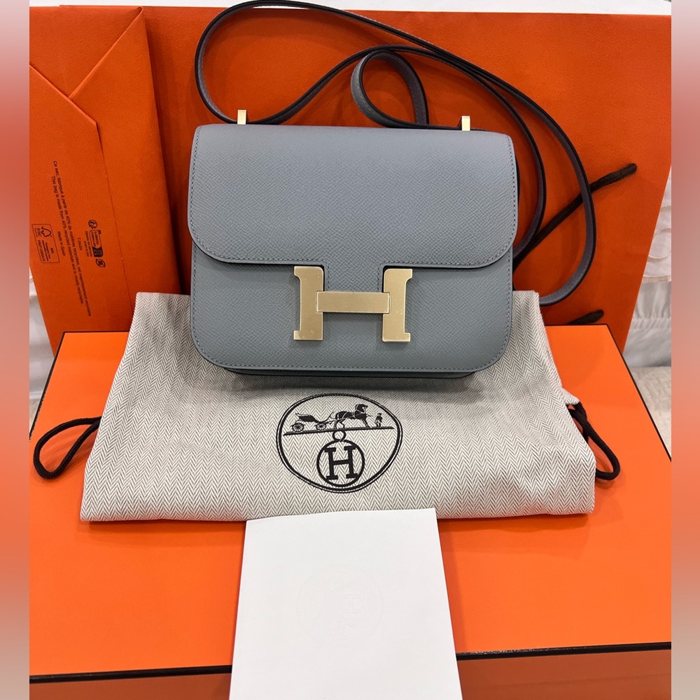 BNIB Hermes Constance 18 Gris Pantin 2025 Gray-Blue